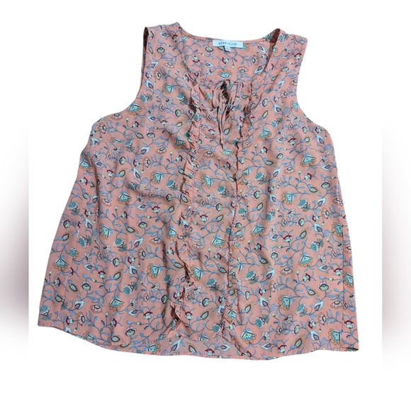 Rose & Olive Tops - Rose + Olive Dusty Pink Floral Sleeveless Top Size M GUC